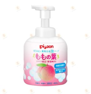 PIGEON 貝親 嬰兒桃葉精華泡沬洗髮沐浴二合一 450ml