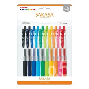 SARASA ZEBRA 班馬 0.5mm B-JJ99-BK 紅羽毛黑色中性筆 斑馬筆 10支裝