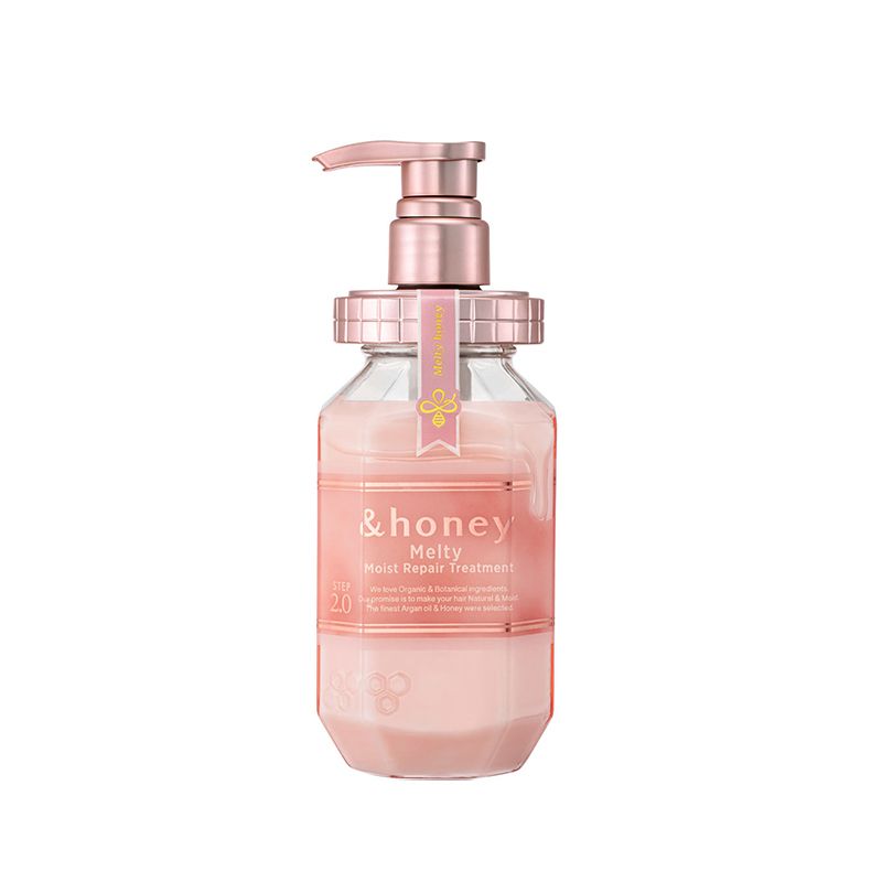 &Honey 玫瑰蜂蜜柔潤保濕修護護髮素 粉色 440ml