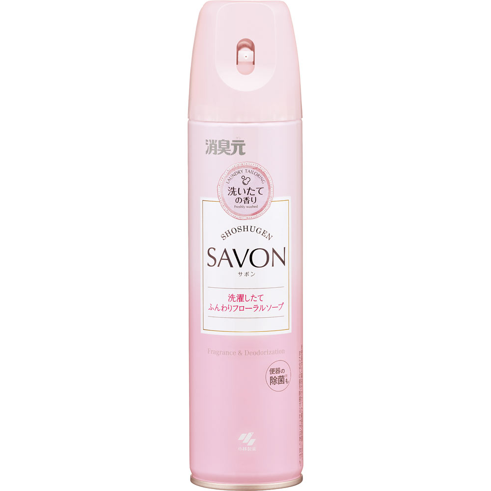KOBAYASHI 消臭元 SAVON 廁所芳香噴霧 柔和花皂香 (粉) 280ml