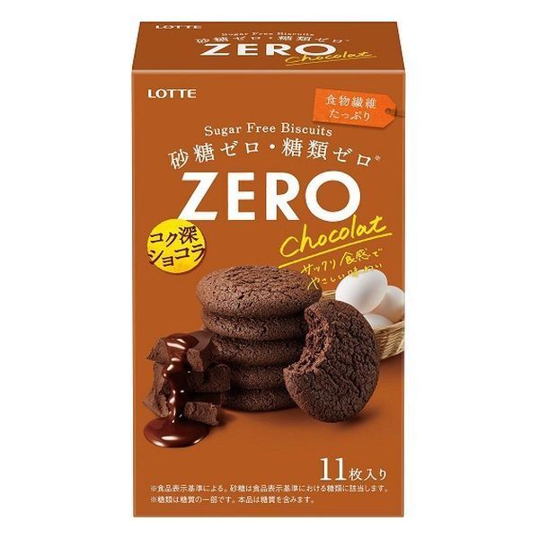 Lotte ZERO 無糖朱古力餅乾 11枚